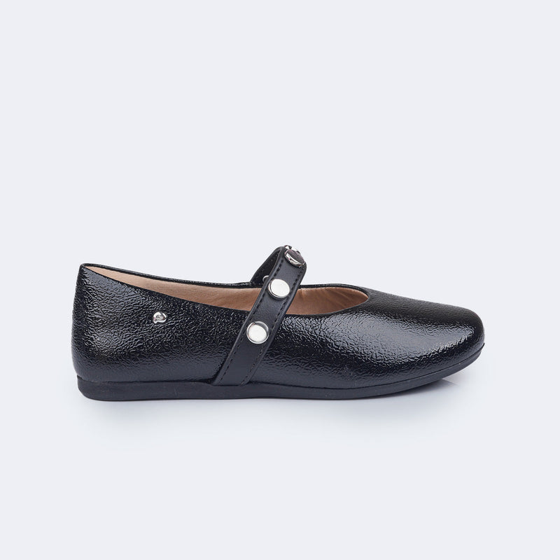 Sapatilha Infantil Pampili Vanilla Texturizada Preta