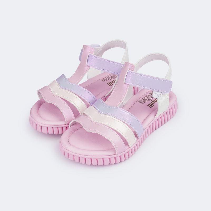 Sandália Infantil Feminina Candy Tiras Colorida