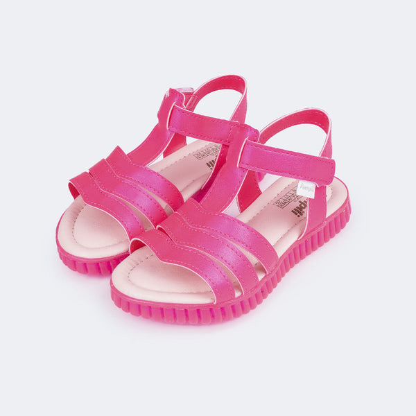 Sandália Infantil Feminina Candy Tiras Pink