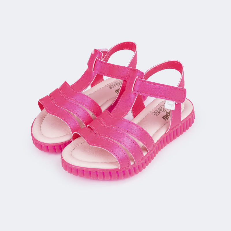 Sandália Infantil Feminina Candy Tiras Pink