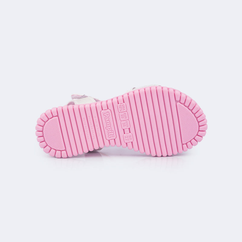 Sandália Papete Infantil Pampili Candy Branca