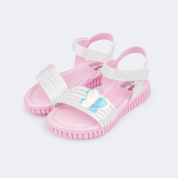 Sandália Papete Infantil Pampili Candy Branca