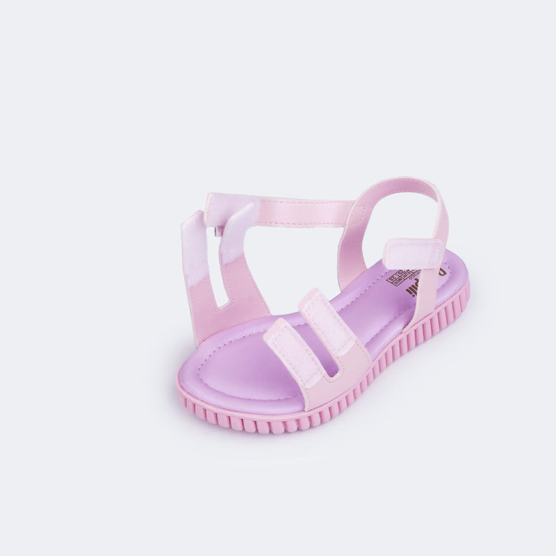 Sandália Infantil Feminina Candy com Paetê Rosa