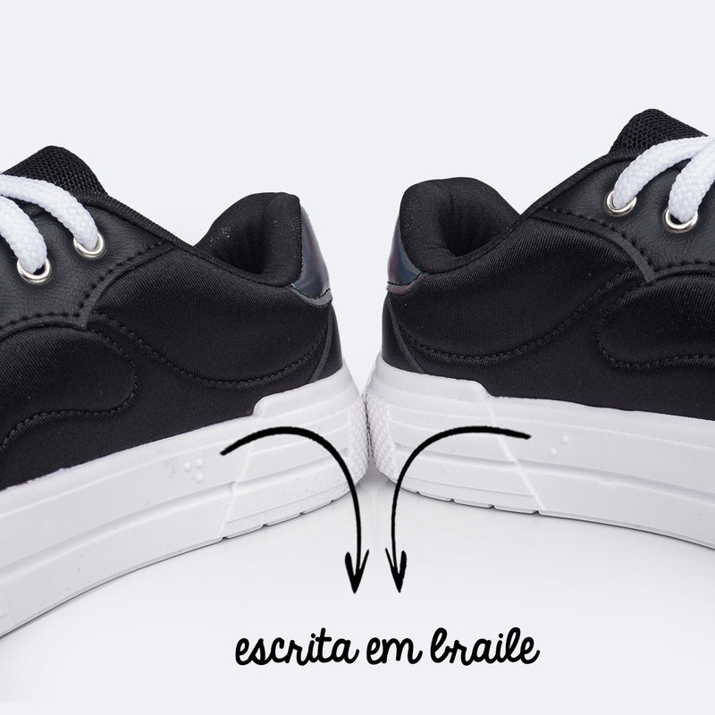 Tênis Feminino Tweenie Space Comfy Lycra Preto