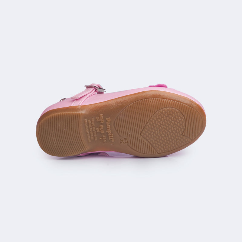 Sapatilha Infantil Pampili Bailarina Borboletas Rosa
