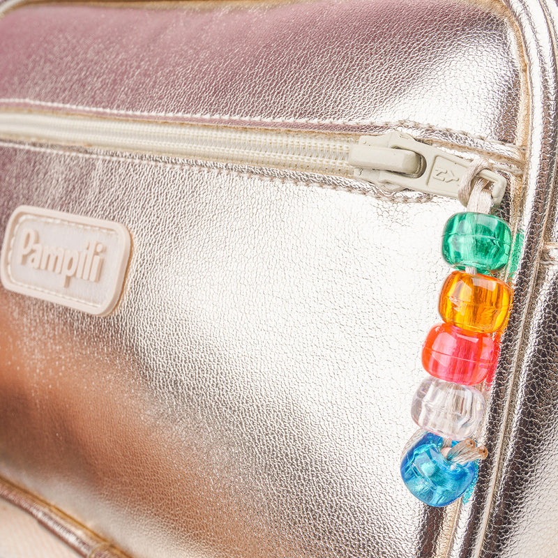 Bolsa Infantil Tiracolo Pampili com Miçangas Dourada