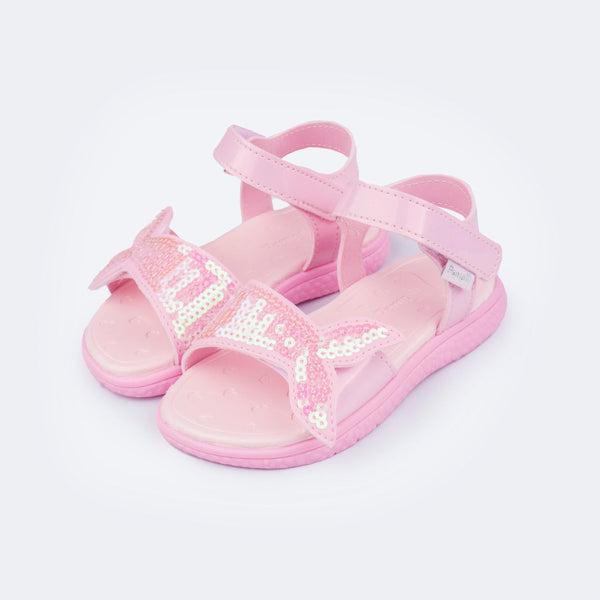 Sandália Infantil Pampili Bia Cauda de Sereia Rosa