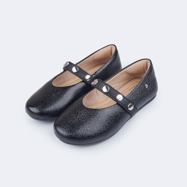 Sapatilha Infantil Pampili Vanilla Texturizada Preta