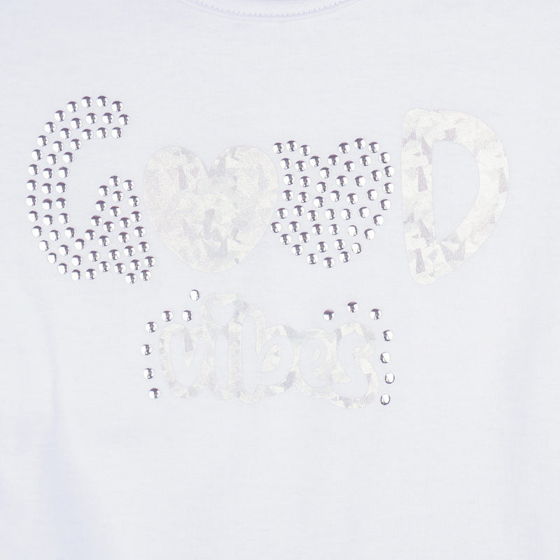 Camiseta Infantil Pampili Good Vibes Branca
