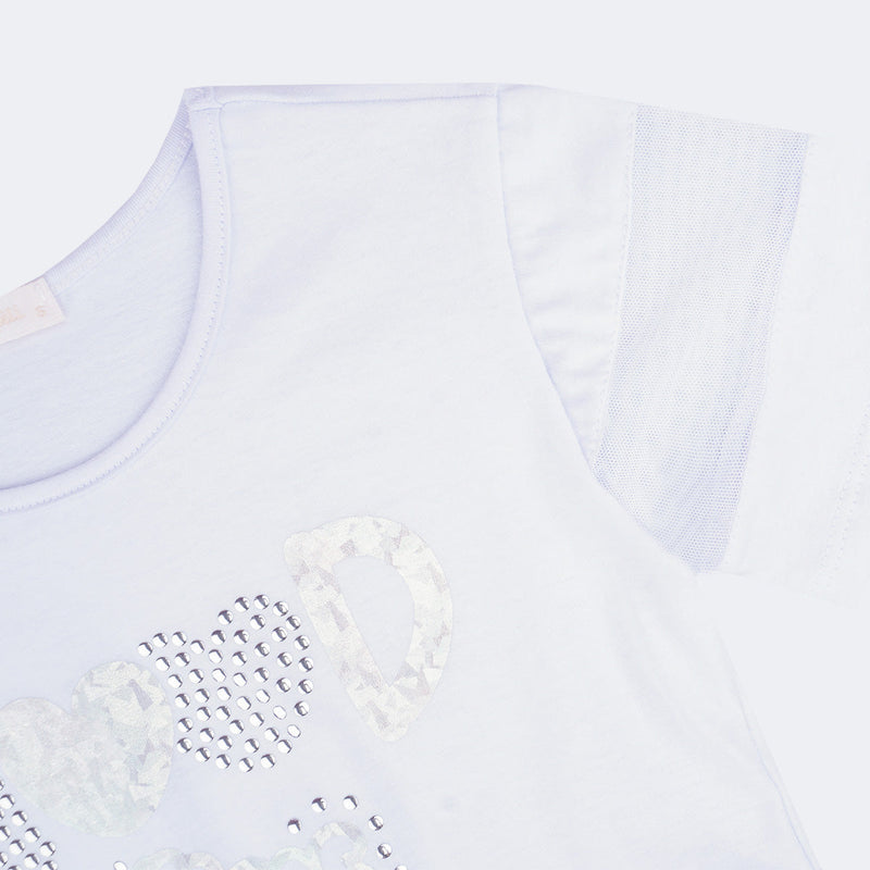Camiseta Infantil Pampili Good Vibes Branca