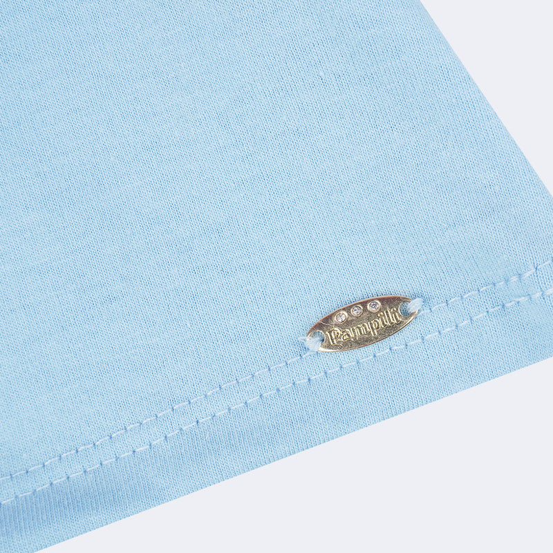 Camiseta Infantil Pampili com Strass Azul Claro