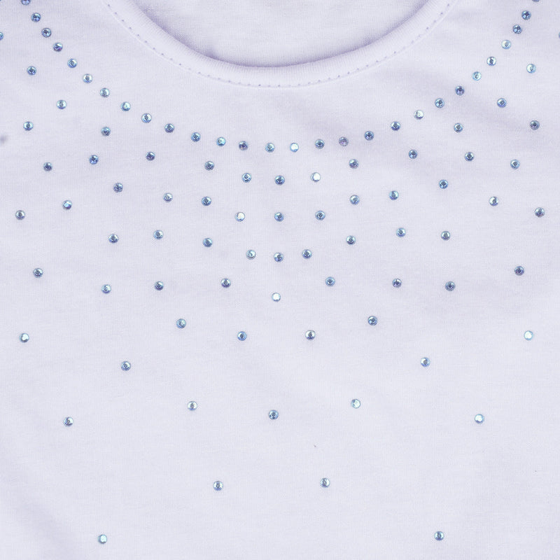 Camiseta Infantil Pampili com Strass Branca