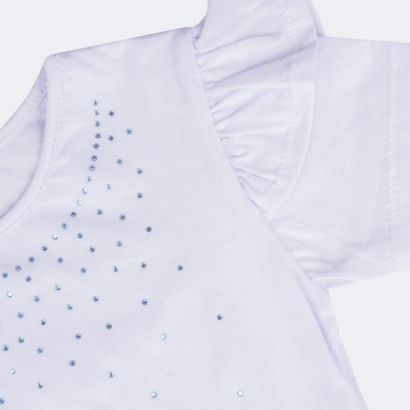 Camiseta Infantil Pampili com Strass Branca
