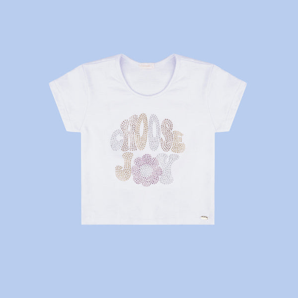 Camiseta Infantil Pampili Choose Joy Branca