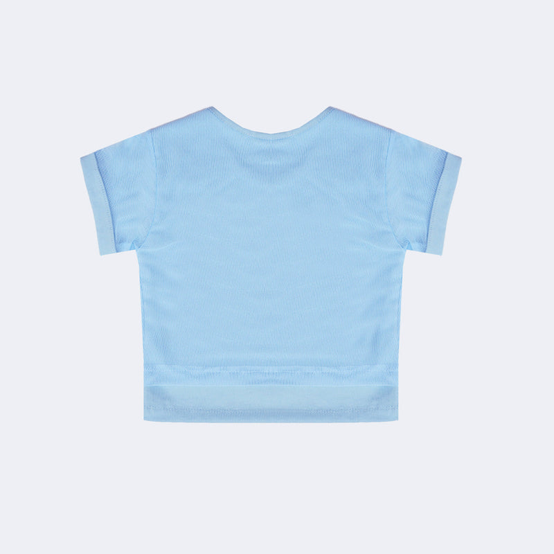 Camiseta Infantil Pampili com Sobreposição Azul