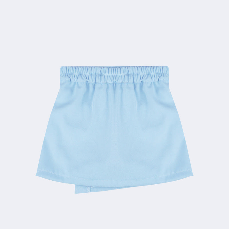 Short Saia Infantil Pampili Alfaiataria Azul Claro