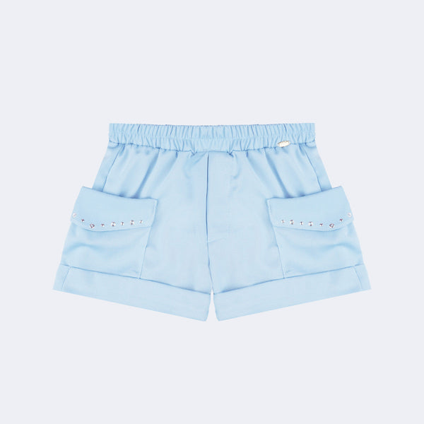 Short Infantil Pampili em Alfaiataria Azul Claro