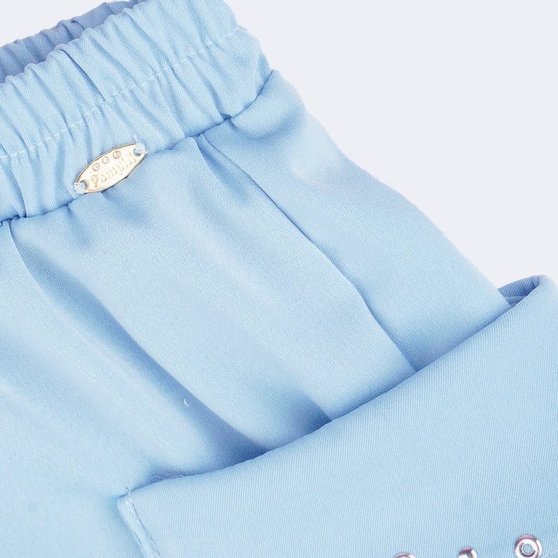 Short Infantil Pampili em Alfaiataria Azul Claro