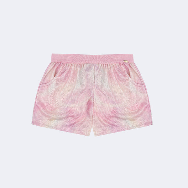 Short Infantil Pampili Tie Dye Rosa