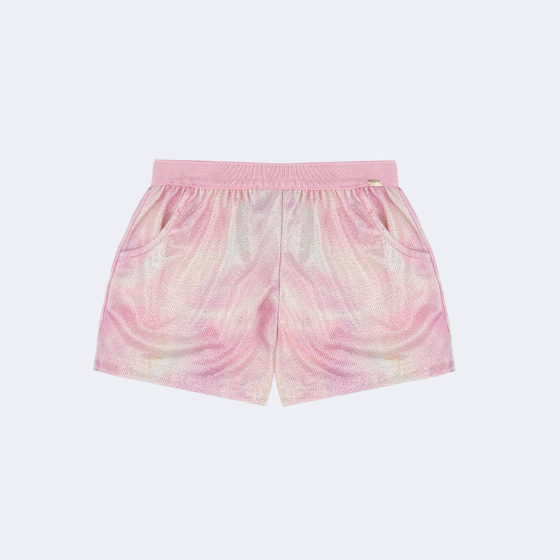 Short Infantil Pampili Tie Dye Rosa