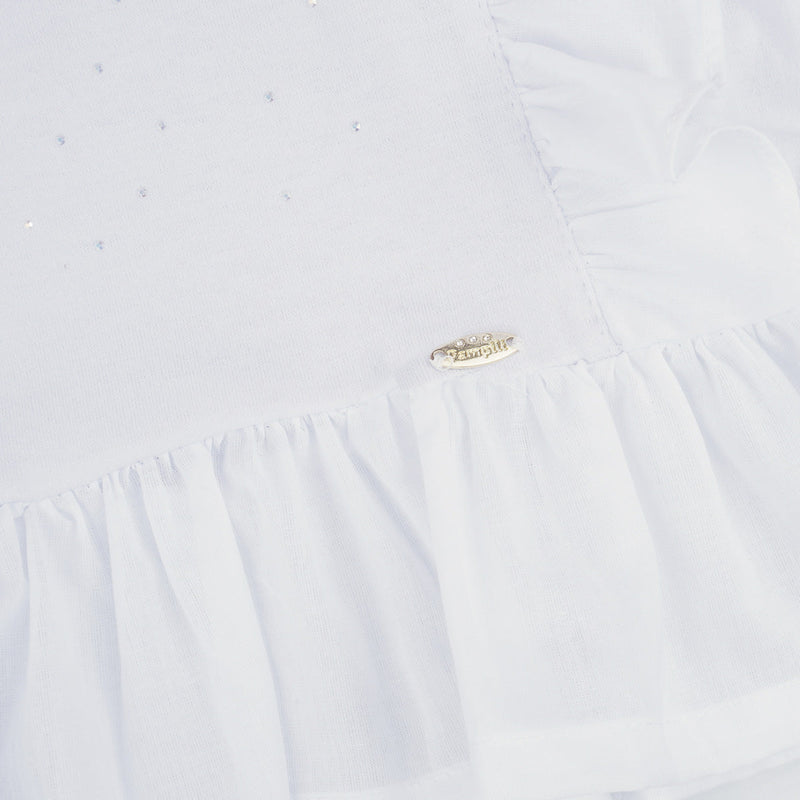 Camiseta Infantil Pampili com Babadinhos Branca