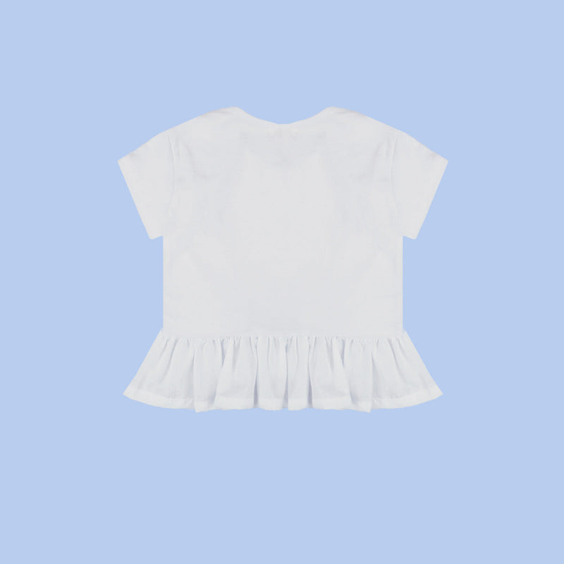 Camiseta Infantil Pampili com Babadinhos Branca
