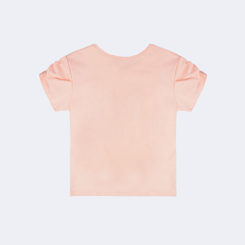 Camiseta Infantil Pampili com Borboleta Pêssego