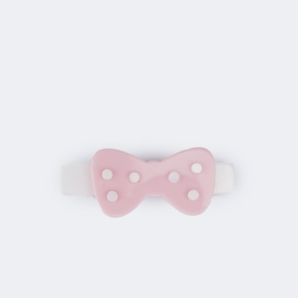 Presilha Bico de Pato Infantil Pampili com Laço Rosa Claro