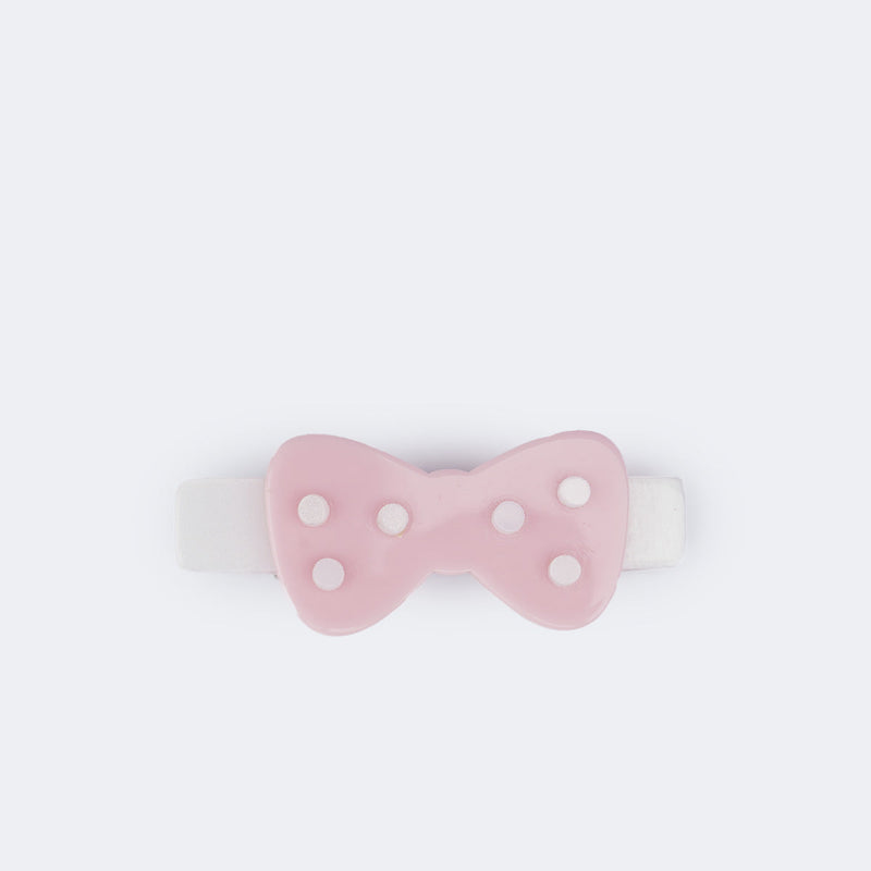 Presilha Bico de Pato Infantil Pampili com Laço Rosa Claro