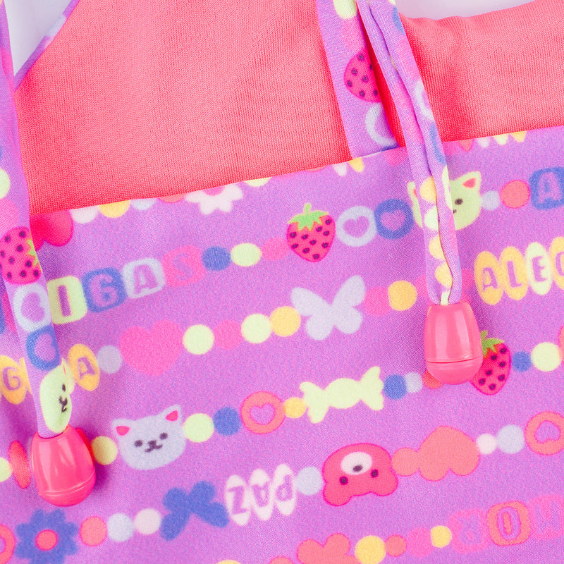 Conjunto Biquini Infantil Pampili Amarrações Candy Lilás