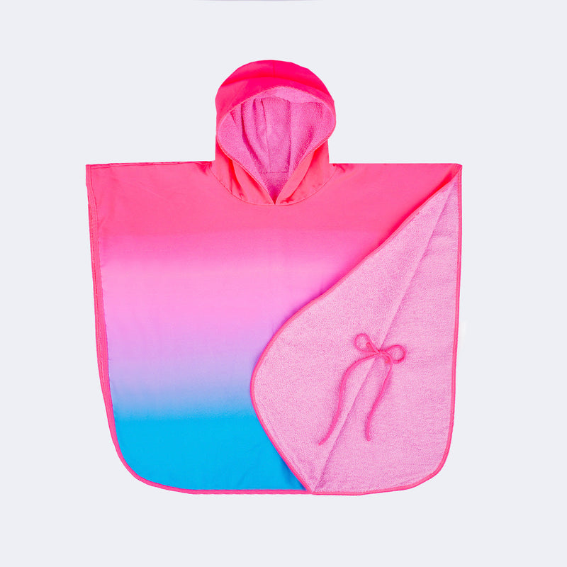 Roupão de Banho Infantil com Capuz Pampili Degradê Pink