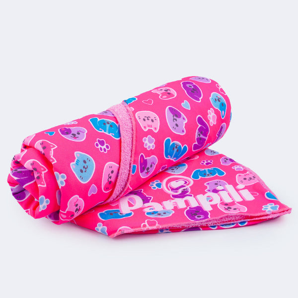 Toalha Infantil Feminina Pampili Pets Rosa
