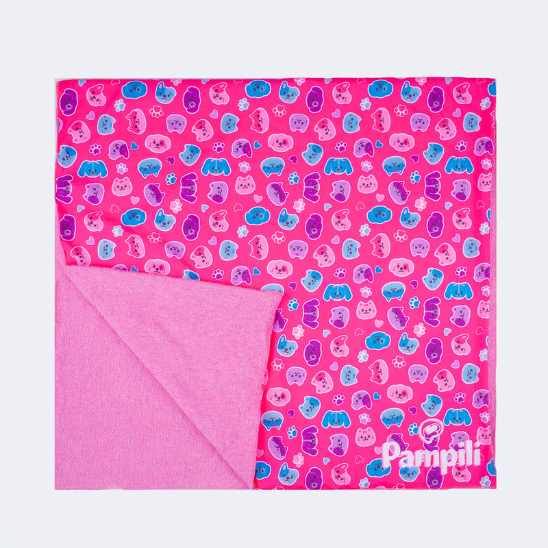 Toalha Infantil Feminina Pampili Pets Rosa
