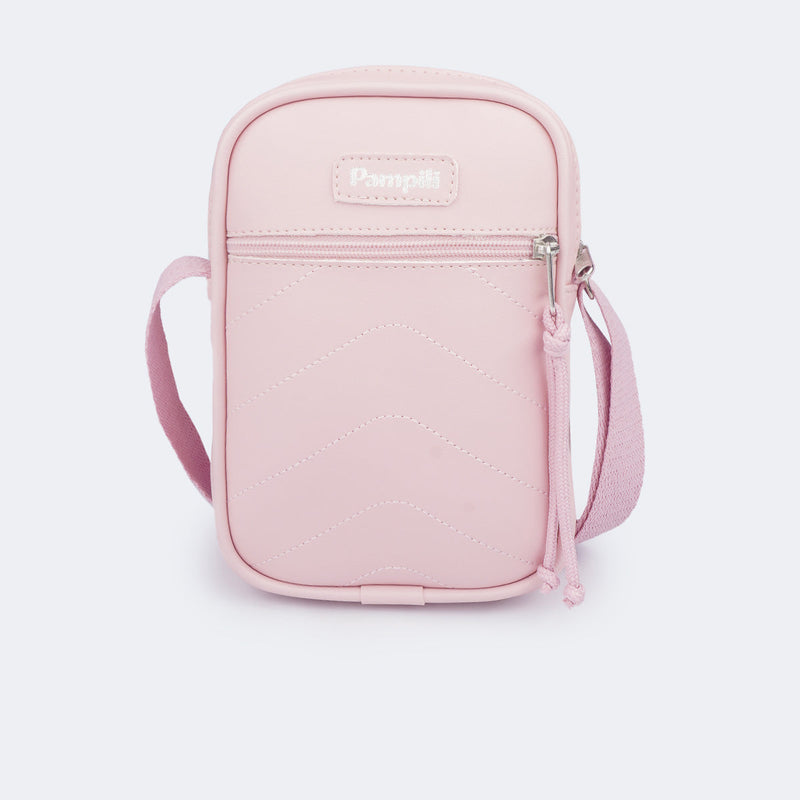 Bolsa Tiracolo Infantil Pampili com Bolsinho Frontal Rosa
