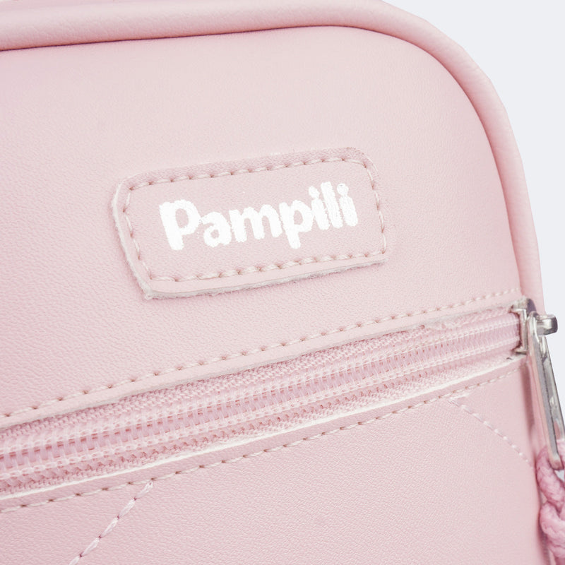 Bolsa Tiracolo Infantil Pampili com Bolsinho Frontal Rosa