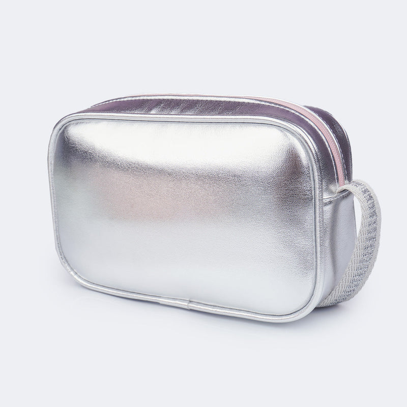 Bolsa Infantil Tiracolo Pampili com Miçangas Prata