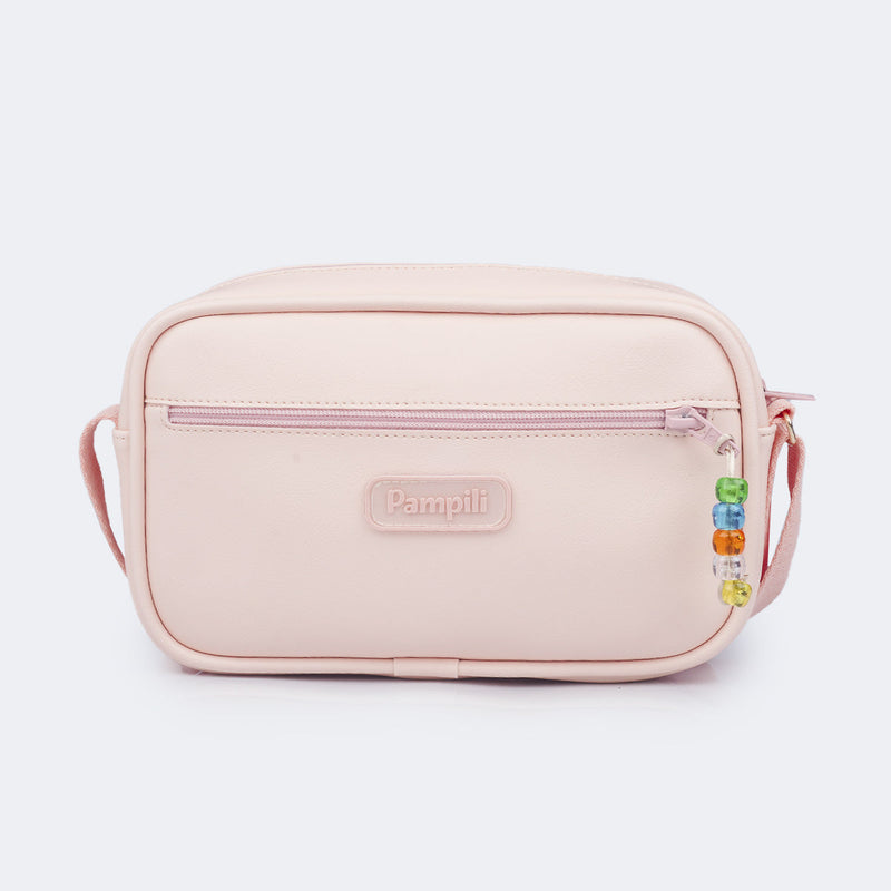 Bolsa Infantil Tiracolo Pampili com Miçangas Pêssego