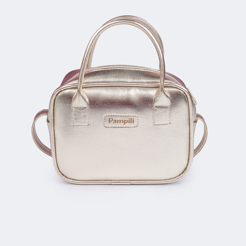 Bolsa Tiracolo Infantil Pampili Alça Dupla Dourada