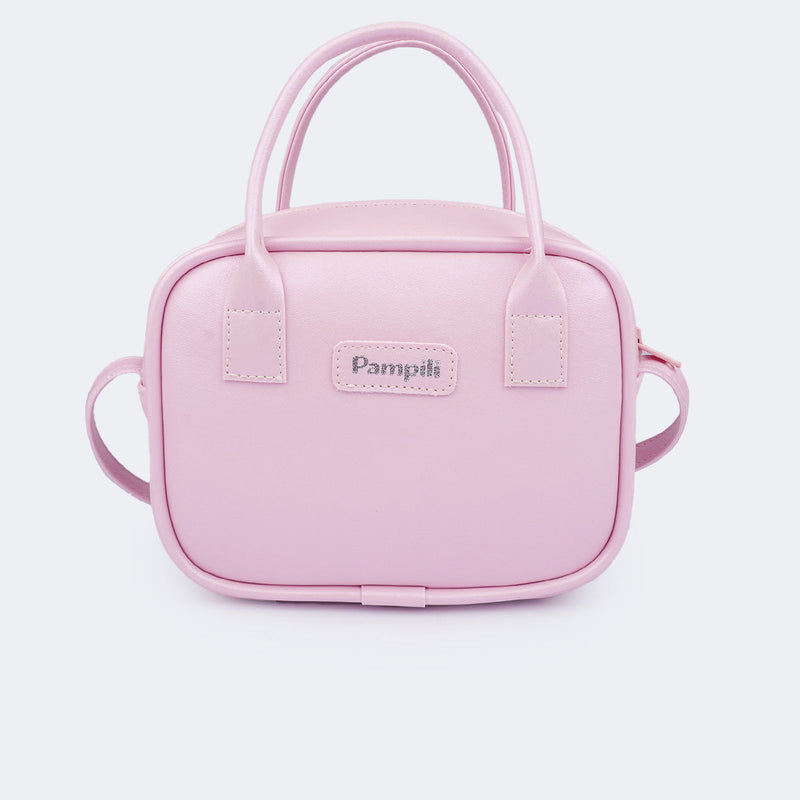 Bolsa Tiracolo Infantil Pampili Alça Dupla Rosa