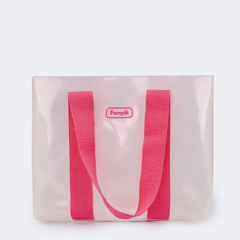 Bolsa de Praia Infantil Pampili Perolada Rosa Neon