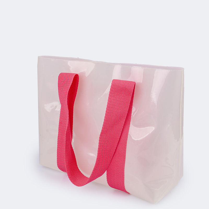 Bolsa de Praia Infantil Pampili Perolada Rosa Neon