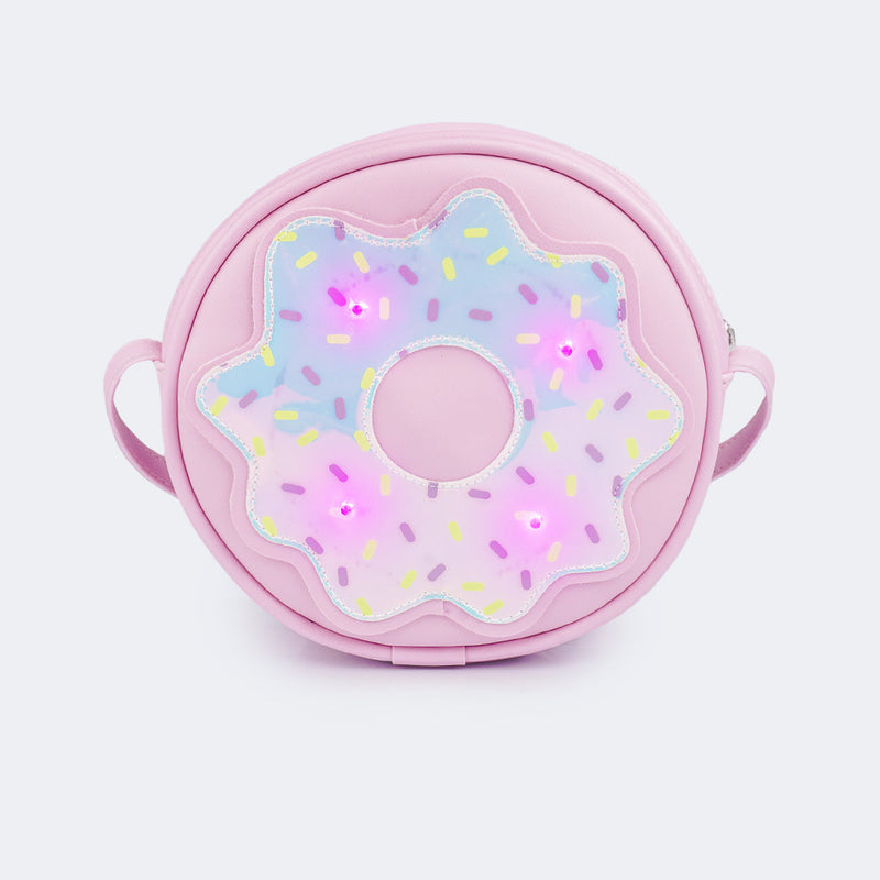 Bolsa de Led Infantil Feminina Docinho Rosa Claro
