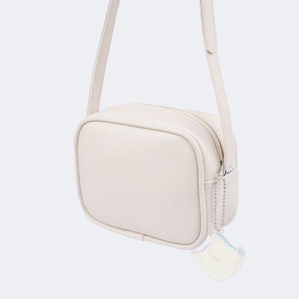 Bolsa Feminina com Chaveiro de Gatinho Nude