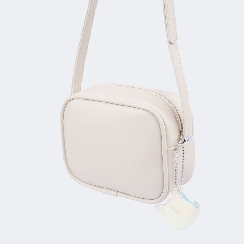 Bolsa Feminina com Chaveiro de Gatinho Nude