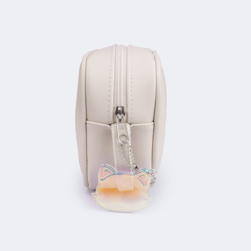 Bolsa Feminina com Chaveiro de Gatinho Nude