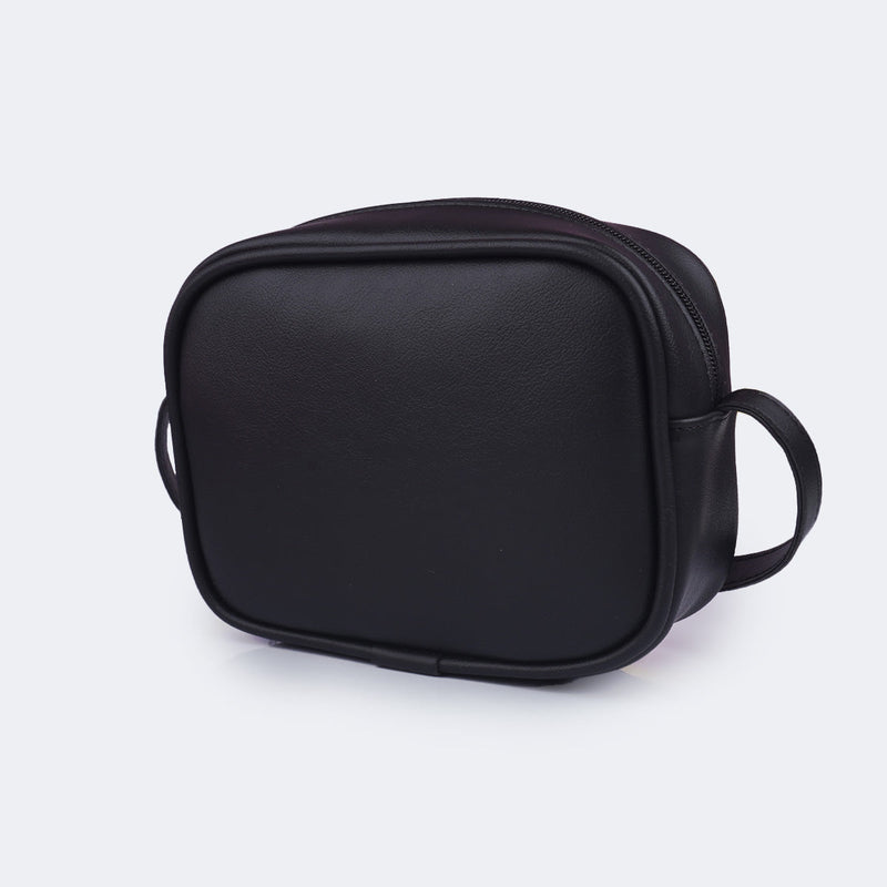 Bolsa Feminina com Chaveiro de Gatinho Preta