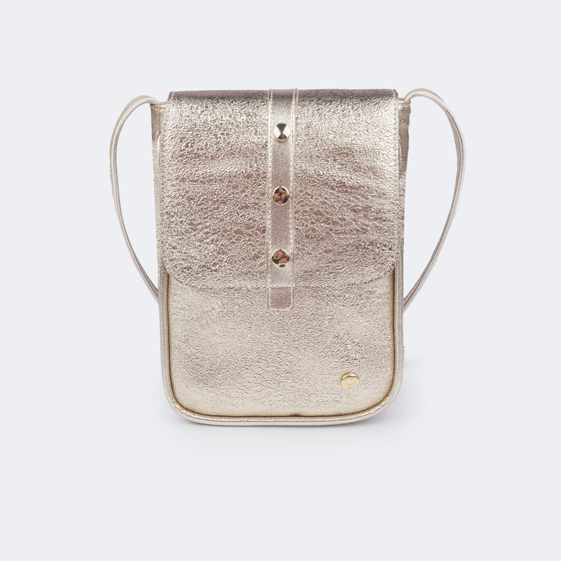 Bolsa Infantil Pampili Tiracolo Texturizada Dourada