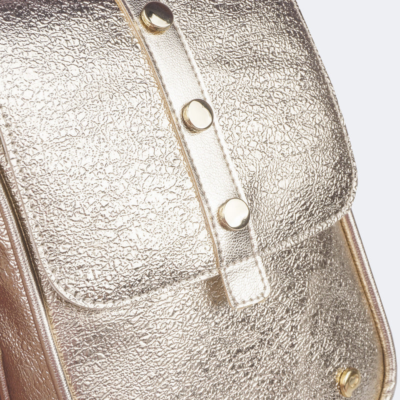 Bolsa Infantil Pampili Tiracolo Texturizada Dourada