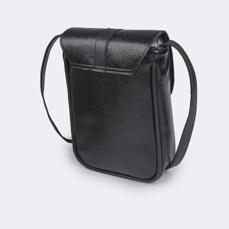 Bolsa Infantil Pampili Tiracolo Texturizada Preta