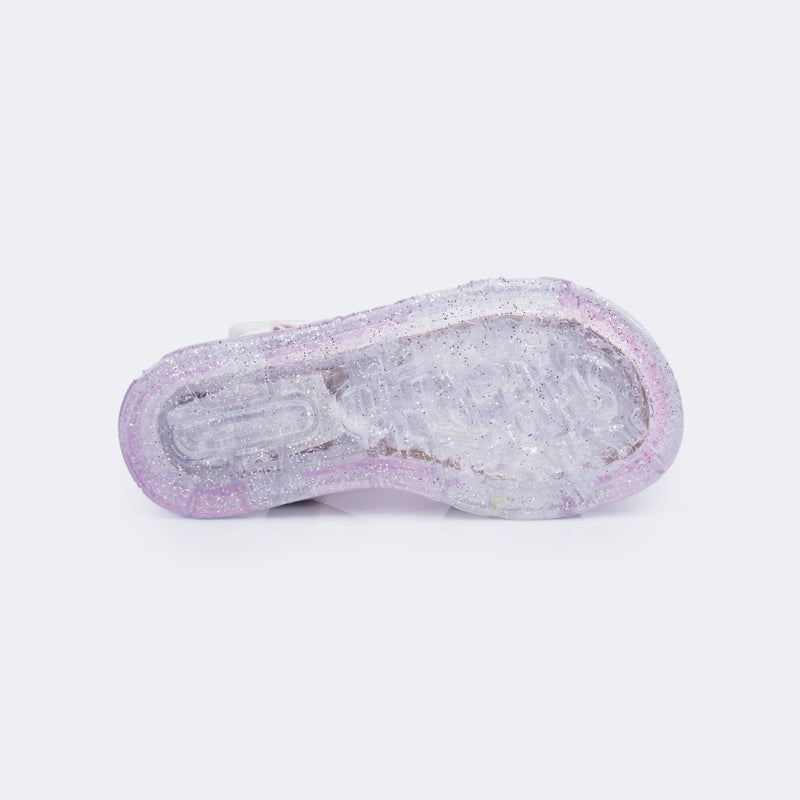 Sandália de Led Infantil Pampili Lulli Docinho Branca